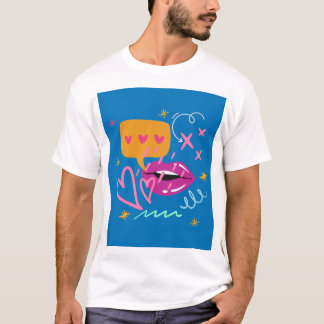 T-shirt embrasser les lèvres