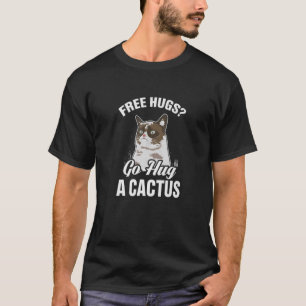 T-shirt Embrassez Gratuitement Un Cactus Meilleur Chat Pou
