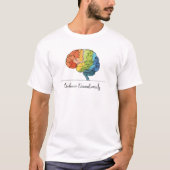 T-shirt Embrassez la ligne Neurodiversity Art Rainbow Cerv (Devant)