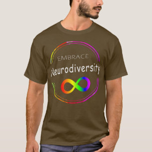 T-shirt Embrassez la neurodiversité Autisme TSA TDAH Rainb