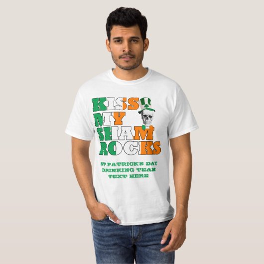 T-shirt Embrassez mes shamrocks (Devant entier)
