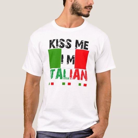 T-shirt Embrassez-moi en italien (Devant)