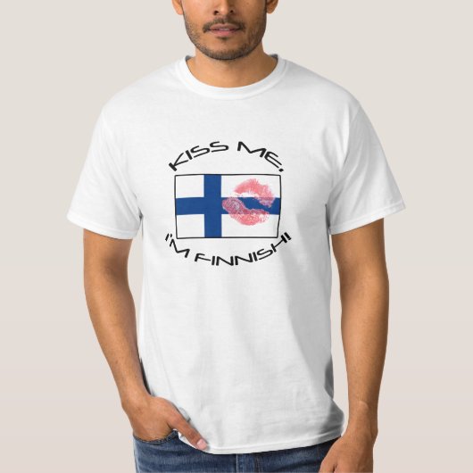 T-shirt Embrassez-moi, je suis finlandais ! (Devant)