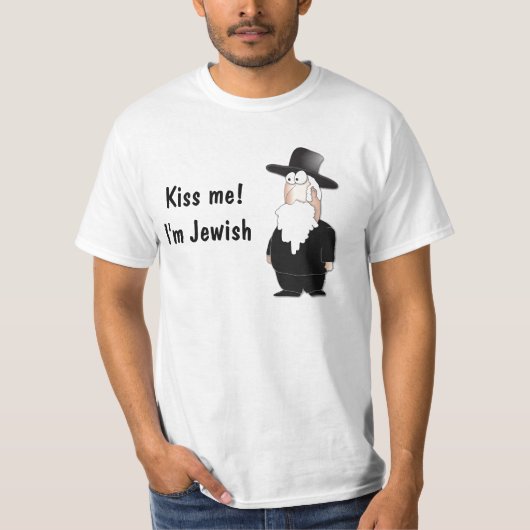 T-shirt Embrassez-moi - je suis juif (Devant)