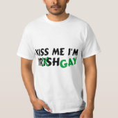 T-shirt Embrassez-moi l'homosexuel Im irlandais (Devant)