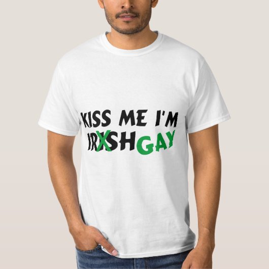 T-shirt Embrassez-moi l'homosexuel Im irlandais (Devant)