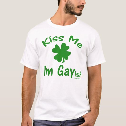 T-shirt Embrassez-moi que je suis Gayish (Devant)