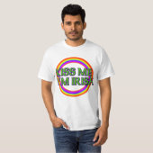 T-shirt Embrassez-moi que je suis irlandais avec le plein (Devant entier)