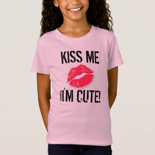 T-Shirt Embrassez-moi que je suis les filles mignonnes de (Devant)