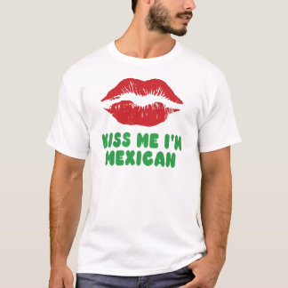 T-shirt Embrassez-moi que je suis les lèvres mexicaines