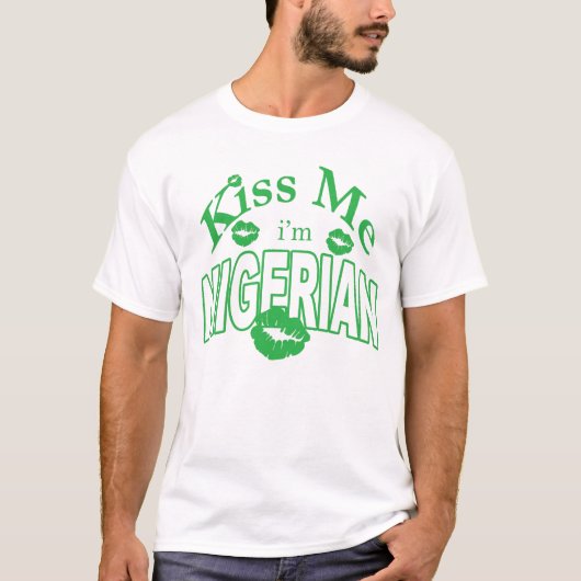 T-shirt Embrassez-moi que je suis nigérien (Devant)