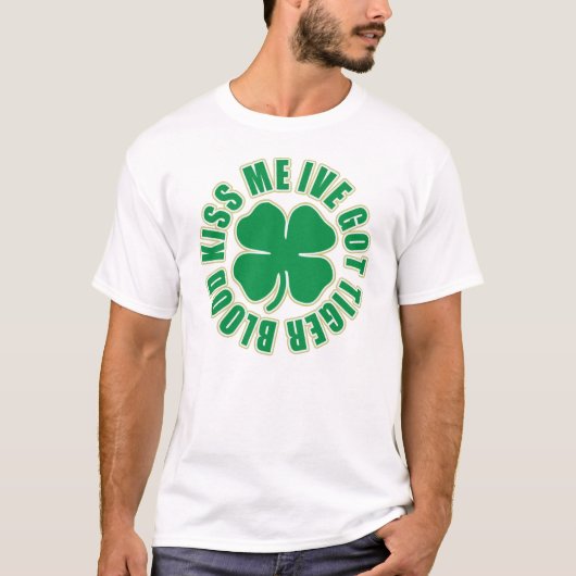 T-shirt Embrassez-moi sang de tigre obtenu par Ive (Devant)