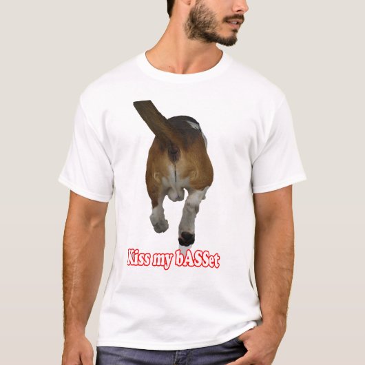T-shirt Embrassez mon basset (Devant)