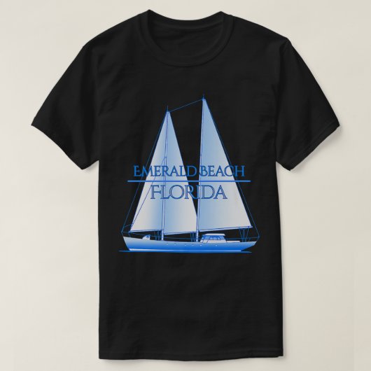 T-shirt Emerald Beach Floride Côtière Nautique Voile (Design devant)