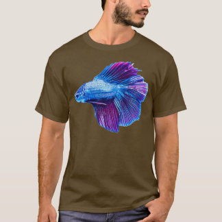 T-shirt Emerald Blue Betta Poisson Siamese