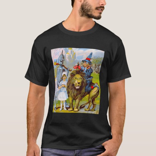T-shirt Emerald City Oz Tin Lion Scarecrow Dorothy Wizard (Devant)