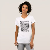 T-shirt Emerald Dawn, noir et blanc (Devant entier)