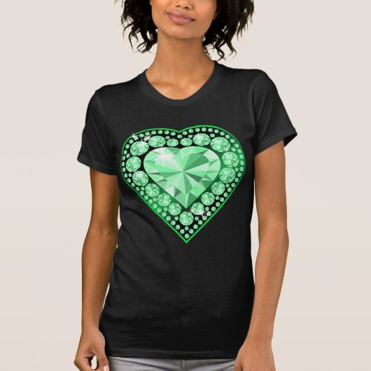 T-shirt Emerald Gem Heart (Devant)