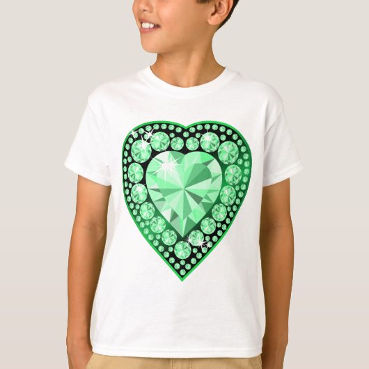 T-shirt Emerald Gem Heart (Devant)