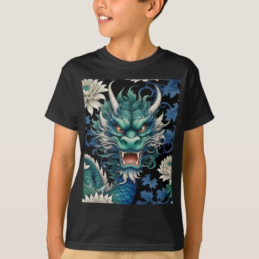 T-shirt Emerald Green Dragon (Devant)