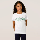 T-Shirt Emerald Green et blanc Shamrock Flower Tee (Devant entier)