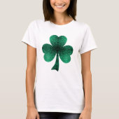 T-shirt Emerald Green Sparkings Shamrock Clover St Pat Day (Devant)