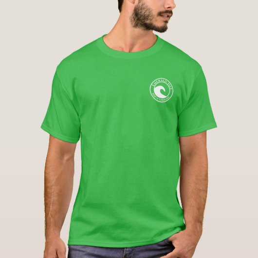 T-shirt Emerald Isle White Ocean Wave Circle Design (Devant)