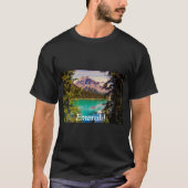 T-shirt Emerald Lake Canada Boat Water Forest Trees Bois W (Devant)
