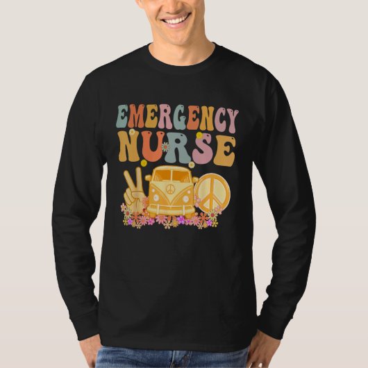 T-shirt Emergency Nurse Week Groovy Appreciation Day For W (Devant)