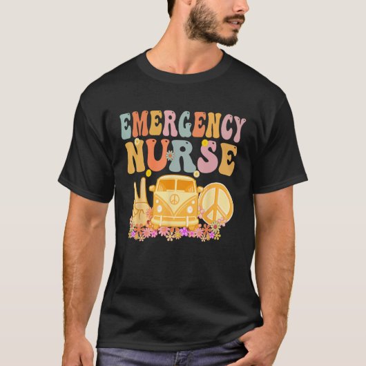 T-shirt Emergency Nurse Week Groovy Appreciation Day For W (Devant)