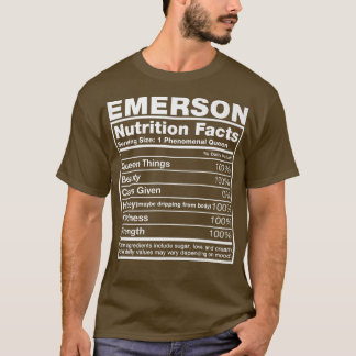 T-shirt Emerson Nutrition FactsEmerson Nom BirthdayPremiu