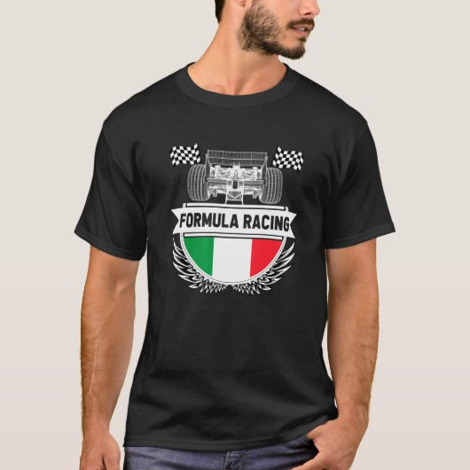 T-shirt Emilia Romagna Auto Race Italie Drapeau Formule Ra (Devant)