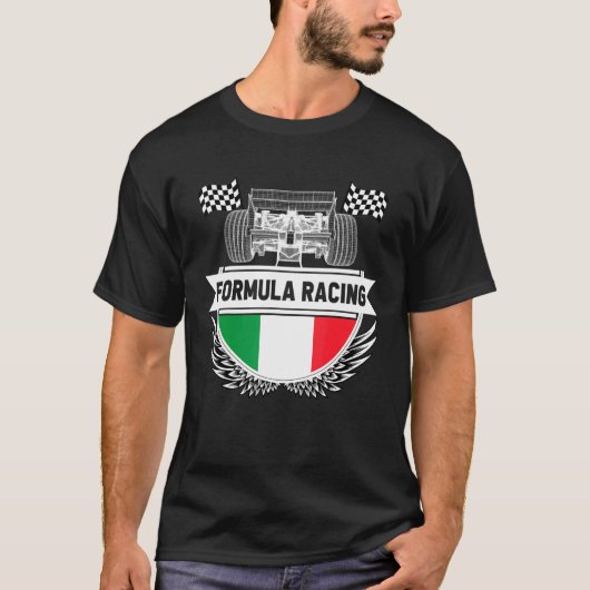T-shirt Emilia Romagna Auto Race Italie Drapeau Formule Ra (Devant)