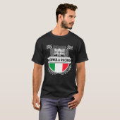 T-shirt Emilia Romagna Auto Race Italie Drapeau Formule Ra (Devant entier)
