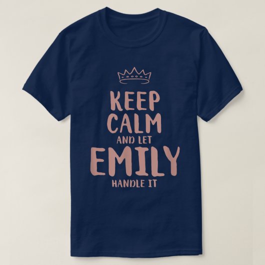 T-shirt Emily Keep Calm (Design devant)