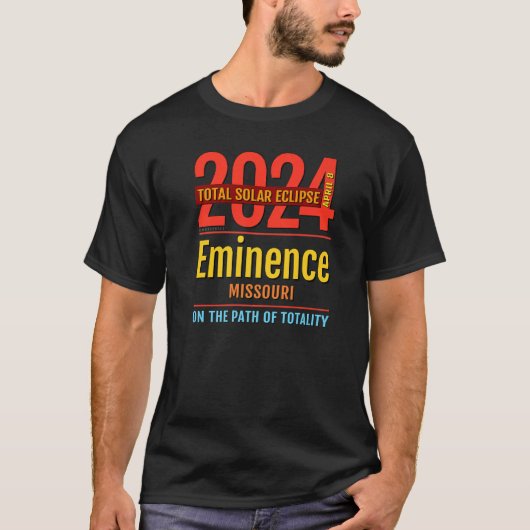 T-shirt Éminence Missouri Total Solaire Eclipse 2024 4 (Devant)