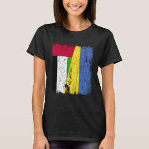 T-shirt Émirats arabes unis Ukraine Drapeau moitié Émirati