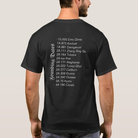 T-shirt Emlearning, date de fondation (style Conce (Dos)