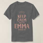 T-shirt Emma Keep Calm Personalized nom Friends Funny Bud (Design devant)