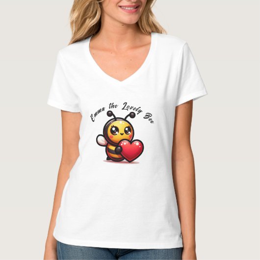 T-shirt "Emma l'abeille adorée" 🐝 💕 (Devant)