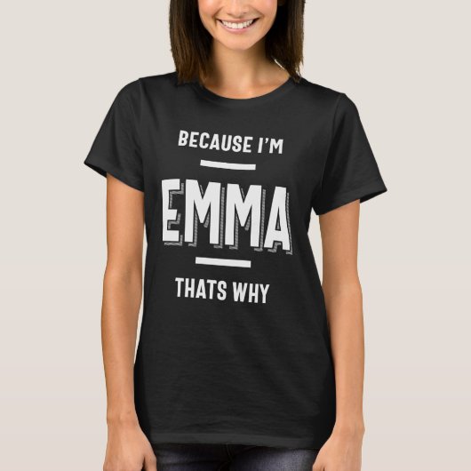 T-shirt Emma Nom Femme Personnalisée Fille (Devant)
