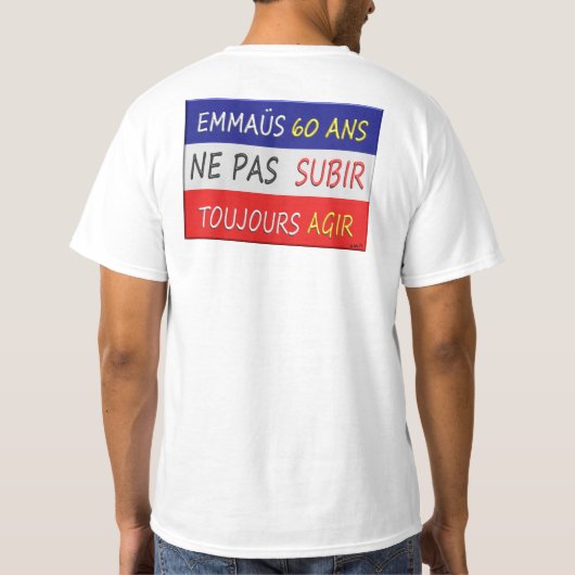T-shirt EMMAÜS 3D (Achterkant)