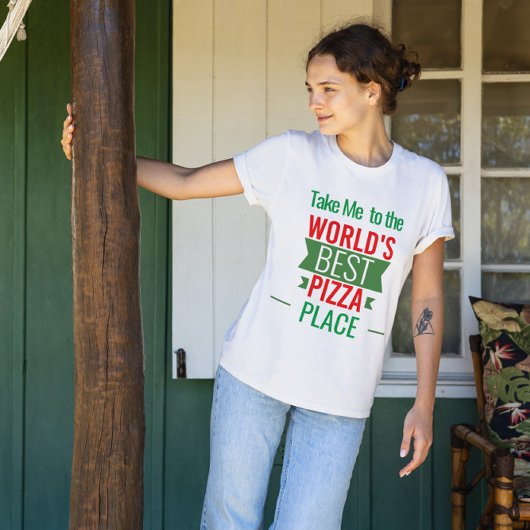 T-shirt Emmène-moi à la place de la pizza