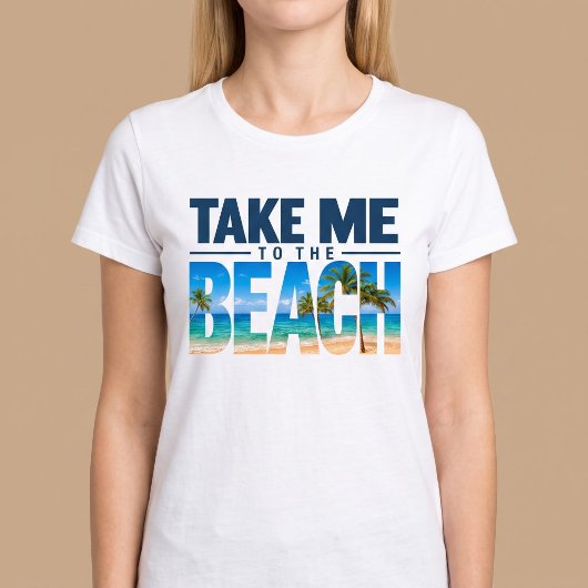 T-shirt Emmène-Moi À La Plage Été