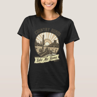 T-shirt Emmène-moi chez moi, routes de campagne