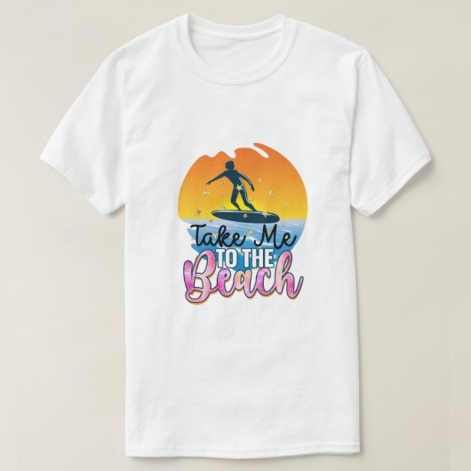 T-shirt Emmenez-Moi à la Plage (Design devant)