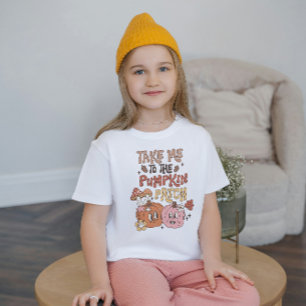 T-shirt Emmenez-Moi Au Patch Citrouille, Les Vibes D'Autom