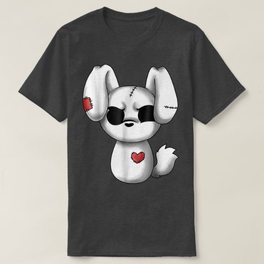 T-shirt Emo Chibi Kawaii Pâques Goth Emo Bunny (Design devant)