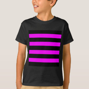 T-shirt Emo Pink & Black Stripes - Alternative Grunge Rock