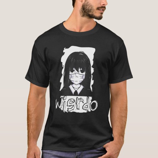 T-shirt Emo Punk 2000s 00s Emo Goth Style Weirdo (Devant)